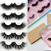 Vegan Full Strip Lashes Logotipo personalizado Eye Lash 3D Pestañas postizas 5 pares de juegos de pestañas postizas