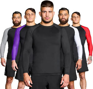 Rashguards personnalisés pour BJJ et MMA - Impression par sublimation durable, respirant, antibactérien, séchage rapide pour l'entraînement en salle de sport - Product Image 1
