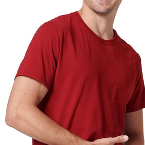 T-shirt vierge en gros personnalisé 100% coton t-shirt impression logo pour hommes t-shirts unis imprimé couleur rouge t-shirt - Product Image 6