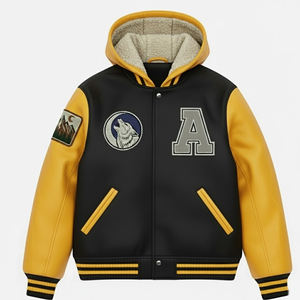 Chaqueta Universitaria de Alta Calidad, Nueva Llegada 2025, para Hombre, Chaquetas Universitarias de Lana Personalizadas con Parches Bordados, Superventas - Product Image 1