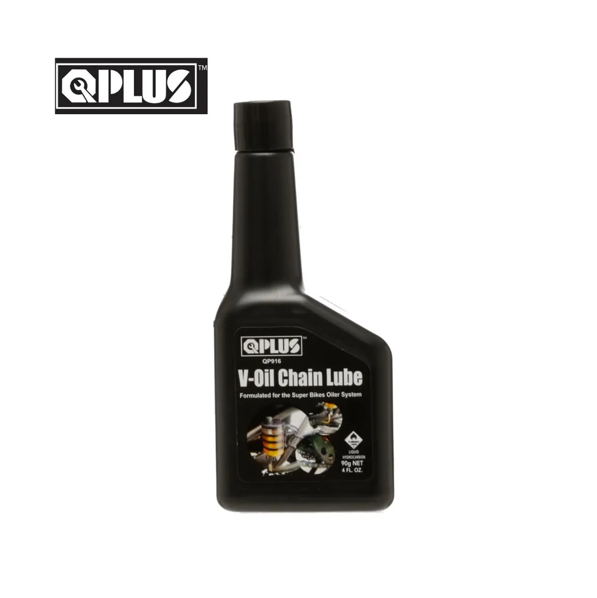 Popular Malaysia Exporter QPLUS QP916 V OIL MOTORCYCLE BIKE CHAIN LUBRICANT (90gm) Advantage to Extend Motorcycle Chain Life