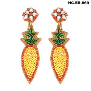 Elegantes pendientes largos con cuentas de semillas para niñas y mujeres hechos a mano para fiestas, bodas y eventos étnicos con atractivo artístico - Product Image 6