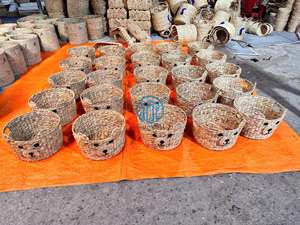 Cesta tejida de jacinto de agua con forma de oso bonito, cesta de almacenamiento de animales hecha a mano para habitación de niños, juguetes para niños, almacenamiento de ropa - Product Image 2