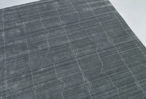 Alfombra Gabbeh de Lana Hecha a Mano, Color Gris Oscuro Plateado, Decoración Bohemia Rústica, Alfombra Grande para Piso, Hogar Acogedor 5056 - Product Image 5