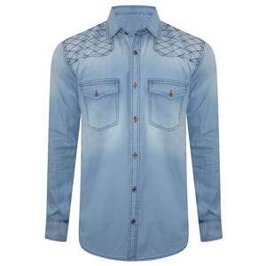 Unique Design Custom Made <b>Men</b> <b>Jeans</b> <b>Shirt</b> New Arrival <b>Men</b> <b>Jeans</b> <b>Shirts</b> Custom Size Quick Dry <b>Men</b> <b>Jeans</b> <b>Shirts</b> - Product Image 1