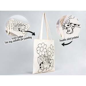 Sac de rangement fonctionnel à thème girafe et abeille, 14W x 16H, 35x40 cm - Product Image 5