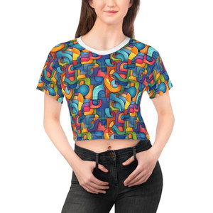 <b>Top</b> Trendy Look Best Selling Women Sublimation <b>Crop</b> <b>Top</b> T Shirt Best New Arrival Fashion Outfit Sublimation Women <b>Crop</b> <b>Top</b> - Product Image 5