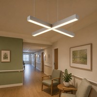 Luminaires de plafond pour couloir de maison de retraite, lumière linéaire LED de 1400 mm, lumière chaude intérieure, à intensité variable