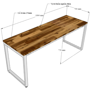HBWD038 180x70cm Acacia Wood <b>Computer</b> <b>Desk</b> Wooden 180x70cm Acacia Wood <b>Desk</b> - Product Image 6