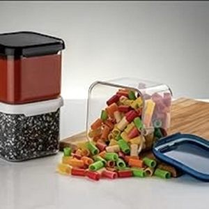 Boîte de rangement pour épices de cuisine, contenants organisateurs en plastique, étanches à l'air, compatibles lave-vaisselle (500 ml, 2 pièces) - Product Image 1