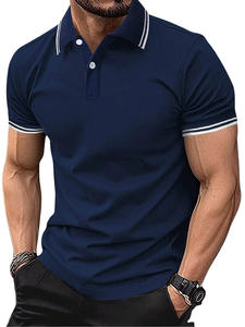 เสื้อโปโลกอล์ฟแห้งเร็วสำหรับผู้ชายเสื้อสเวตเตอร์อเนกประสงค์ระบายอากาศได้ดีดีไซน์แบบถัก - Product Image 3