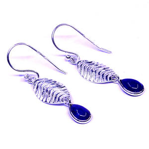 Pendientes Colgantes Únicos de Plata de Ley 925 con Baño de Oro y Tanzanita Clásica para Mujer, Ideales para Aniversario - Product Image 3