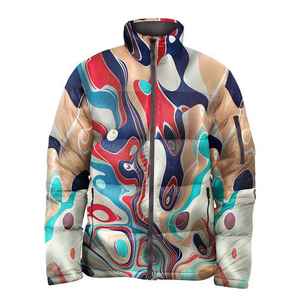 Veste matelassée personnalisée OEM de haute qualité pour hommes Nouveau style de col montant en toile pour les activités de plein air en hiver - Product Image 5