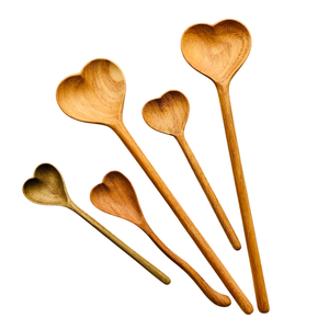 ช้อนไม้ทำมือพร้อมด้ามจับโค้ง |   ชุดช้อนไม้กระถิน - แคริลิน - Product Image 3