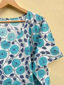 ชุดคลุมคาฟตันสไตล์ลำลองสำหรับผู้หญิง แขนยาว คอวี ลายดอกไม้ ทำด้วยมือ ผ้าฝ้าย 100% สำหรับฤดูใบไม้ผลิ ฤดูร้อน ชายหาด ผลิตตามแบบ ODM แห้งเร็ว - Product Image 2