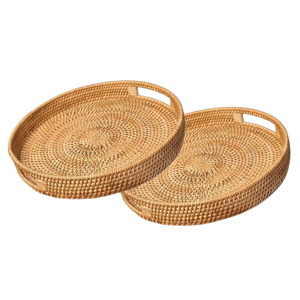 PRODUCTO SUPERIOR Transforme los espacios cotidianos con la calidez natural de la bandeja de ratán Premium de alta calidad - Product Image 1