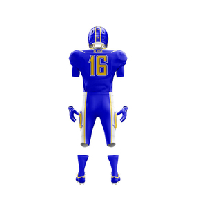 Ensemble de sport respirant à séchage rapide antibactérien pour hommes, uniforme de football américain, design personnalisé, vêtements d'équipe, maillot, pantalon, OEM - Product Image 3