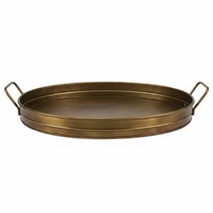 Bandeja Ovalada de Hierro Galvanizado con Revestimiento Blanco y Asa para Servir en el Hogar y en Bodas - Product Image 5