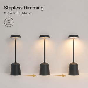 Modern Black Metal Led <b>Table</b> <b>Lamp</b> With Touch Control Stepless Dimming For Bedroom <b>Study</b> Living Room Office Pack Of 2 - Product Image 2