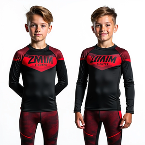 Custom Rash Guards Fabricante Premium Sublimación Impresión Durable MMA Rash Guards para Jiu-Jitsu y Gym Training Custom - Product Image 2