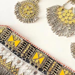 Afghani Ethnic Tribal Cultural Handmade Diamond Geometric <b>Vintage</b> Fashion <b>Necklace</b> for Women Party Wedding Festival Wear - Product Image 4