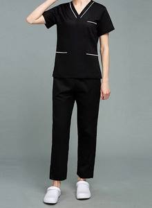 Robe col V 3XL unisexe élégante blouse de salon de beauté blouse de laboratoire de travail de salon de beauté vêtements d'infirmière de salle d'opération - Product Image 3