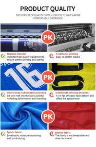 เสื้อกีฬาโพลีเอสเตอร์สั่งทำขายส่ง ตัดเย็บอัตโนมัติ พิมพ์ลายแบบซับลิเมชั่น ชุดยูนิฟอร์ม ผ้าระบายอากาศ ซับเหงื่อ - Product Image 6