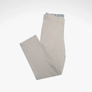 Pantalon de golf pour homme Handee en Spandex/Coton beige, coupe longue, avec braguette boutonnée, tissu tissé, teinture unie, design élégant, taille 4 - Product Image 1