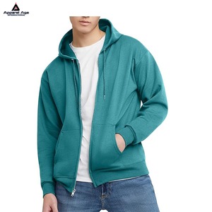 OEM sang trọng dây kéo hoodie 100% cotton 500gsm pháp Terry Heavyweight đồng bằng nén lên người đàn ông Boxy cắt Hoodies tùy chỉnh in ấn - Product Image 4