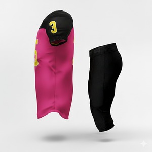 Kit d'uniforme de football américain sublimé de haute qualité, personnalisable avec logo, 100 % polyester respirant, short grande taille - Product Image 5