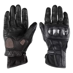 Guantes unisex de cuero genuino para motociclismo, guantes personalizados con diseño de logotipo/guante, anticalor, protección para manos y brazos - Product Image 1