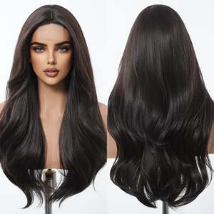 Alissa C-DWY Natural <b>Brown</b> MINI LACE Part Glueless Synthetic <b>Wig</b> Long Lace Front Comfortable and Fashionable - Product Image 4