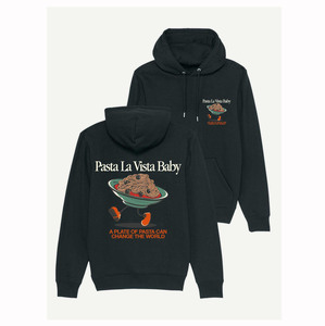 Sudadera con capucha regular personalizada de algodón Sudadera con capucha negra Pasta La Vista - Product Image 1