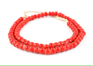 Super Jumbo 9mm rojo blanco corazón cuentas padre tamaño rústico cuentas de vidrio con núcleo interno blanco para cristal de Murano y joyería de vidrio - Product Image 4