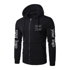 Jersey de poliéster y algodón de alta calidad, ropa de calle de talla grande, sudaderas con capucha sólidas con logotipo personalizado, sudaderas con capucha para hombre - Product Image 2