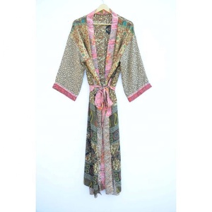 Kimono en soie florale d'été d'automne pour femmes, vêtements de plage, vêtements de nuit, respirant, séchage rapide, nouvel arrivage - Product Image 1