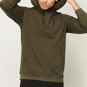 เสื้อฮู้ดโอเวอร์ไซส์ใส่สบายสำหรับผู้ชายเสื้อฮู้ดไหล่ตกสีทึบมีกระเป๋าหน้าคอลเลกชันฤดูหนาว - Product Image 4