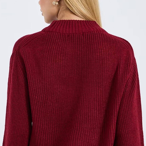 Pull décontracté pour femme fait à la main en cachemire 100% tricot plat traditionnel chaud et confortable avec un tissu doux - Product Image 4