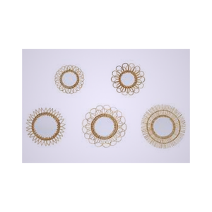 Miroir mural en rotin livraison rapide décoration murale naturelle artisanat conceptions personnalisées fabricant du Vietnam - Product Image 1