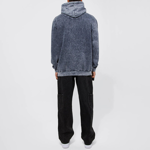 Sweat à capuche d'hiver en molleton de coton personnalisé de haute qualité pour homme, unisexe, coupe classique, pull-over avec logo brodé, vierge, épais - Product Image 5