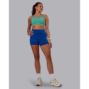 Soutien-gorge de sport Genesis à superposition - Vert Agate Grande Taille Rembourré Vêtement de Sport Extensible dans les quatre sens en Coton - Product Image 3