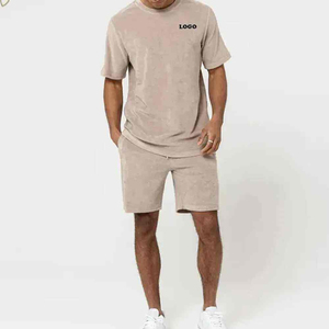 Ensemble décontracté pour homme 2026 en coton biologique 100 % avec t-shirt et short en tissu éponge – Vente en gros - Product Image 6