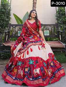 Boda Lahenga Choli Ropa étnica india Blusas de mujer Vestidos de novia Lehenga Choli nupcial con Dupatta con precio bajo - Product Image 2