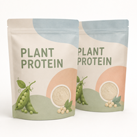 Sachet Doypack à Fermeture Éclair pour Poudre de Protéines Végétales, Faible MOQ, Imprimé Numérique, pour Lait et Aliments pour Animaux, Qualité Alimentaire, Anti-Humidité
