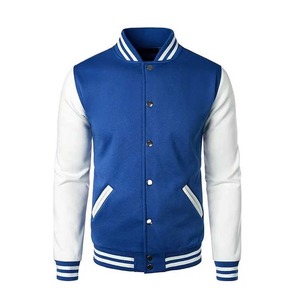 Veste universitaire en laine de haute qualité pour hommes, style décontracté fait en usine avec cuir, coton/polaire pour l'hiver, motif solide - Product Image 2