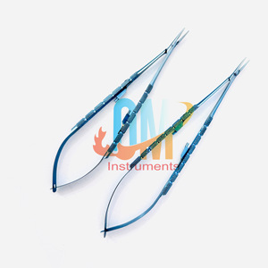 Portaagujas Castroviejo de Alta Calidad Premium de OldMed Instruments, 18 cm/7'', 20 cm/8'', Mango de Titanio con Bloqueo, Uso Oftálmico - Product Image 4
