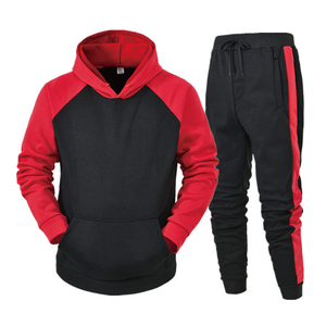 Survêtement à capuche pour homme, haut de gamme, tenue de sport, de course, ensemble de Jogging, manches longues, couleur assortie, vente en gros, - Product Image 2