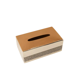Boîte à mouchoirs et porte-serviettes en métal moderne, écologique, design décoratif de style hôtel pour table - Product Image 4