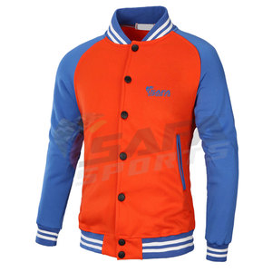 Veste de baseball en coton brodé de haute qualité OEM Bomber universitaire à manches longues avec impression personnalisée avec fonction réversible pour l'hiver - Product Image 1