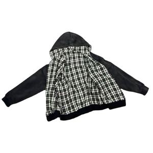 OEM High Street Tie-dye Streetwear Heavyweight Cotton Hoodies Custom Fleece Plaid Two Sided Embroidered Oversize Reverse - Product Image 3